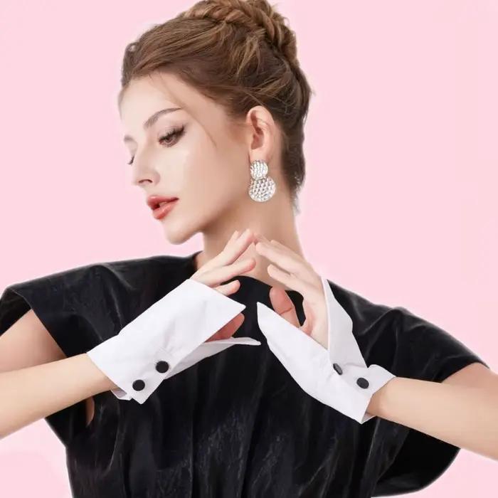 Couvre-bras irréguliers pour femmes, chemise, poignets, manches pour robe, rehausseur de tenue, brassard formel, accessoire de Styles d'affaires
