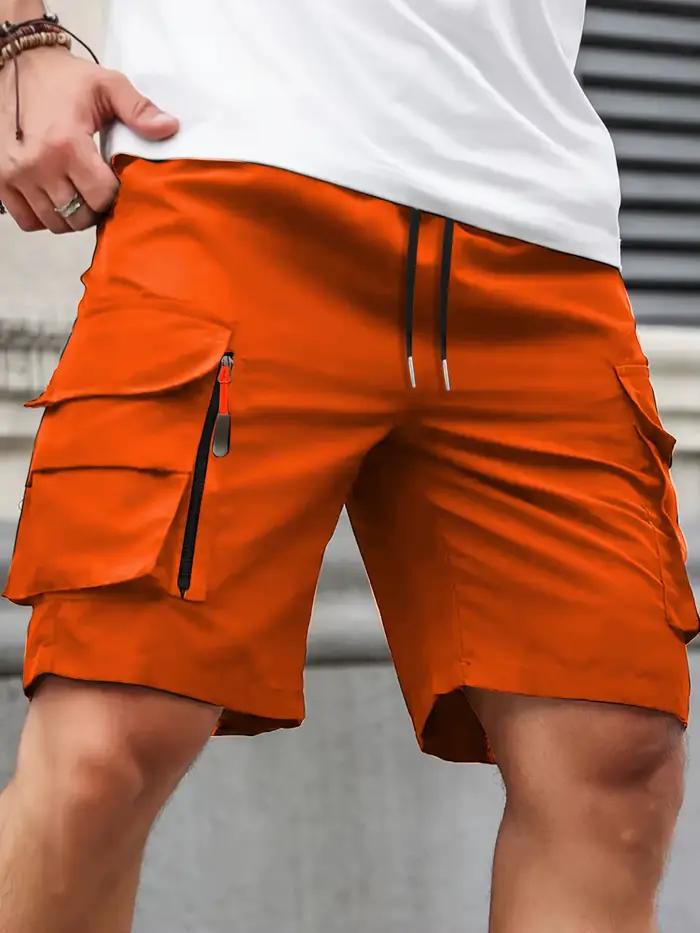 Men Cargo Shorts Jogging Casual Multi-Pocket Overalls Short Pants New Summer Male Street Trend Cargo Short Men Beach Shorts