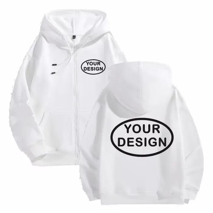 Personnalisez votre sweat-shirt à fermeture éclair avec logo pour hommes et femmes
