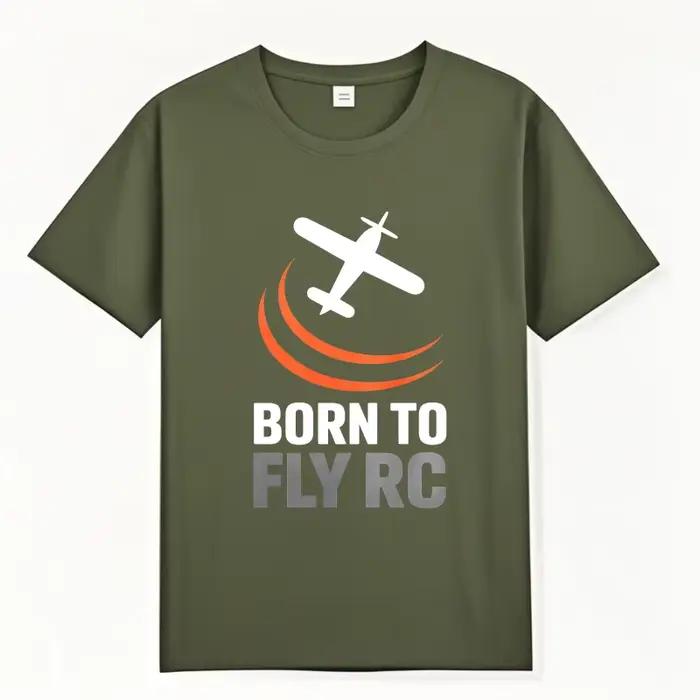 Mode été pour son t-shirt Born To Fly Rc avion Logo à manches courtes entraînement col rond
