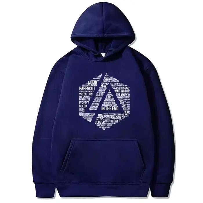Sweat-shirts à capuche décontractés streetwear hip-hop Lincoln Park Tour 2026 pour hommes et femmes, en polaire, style Harajuku, à manches longues