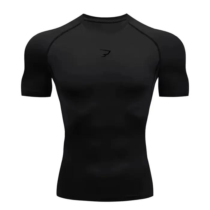 T-shirt de sport à manches courtes de compression pour homme