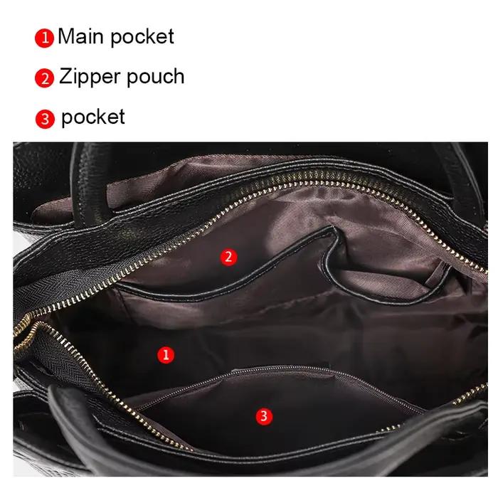 Aidrani Le sac à main en cuir véritable pour femme avec de motifs tissés luxueux est une grande capacité et un sac