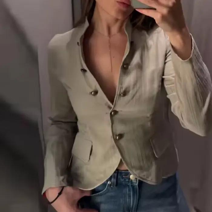 Nouvelle veste de costume boutonnée de style simple