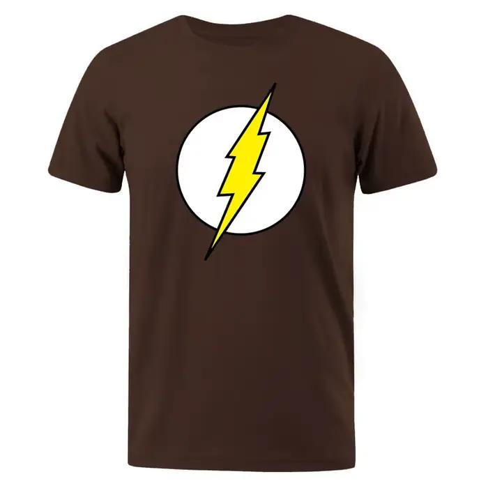 T-shirt à manches courtes homme imprimé the big bang theory décontracté printemps été coton gris bleu ciel beige brun or noir vert