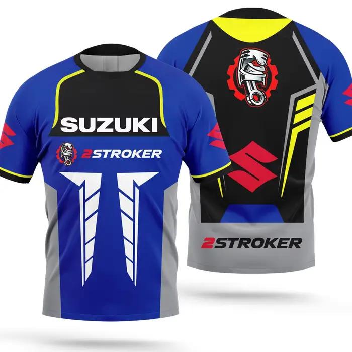T-shirt d'été à manches courtes pour hommes de l'équipe de course Suzuki