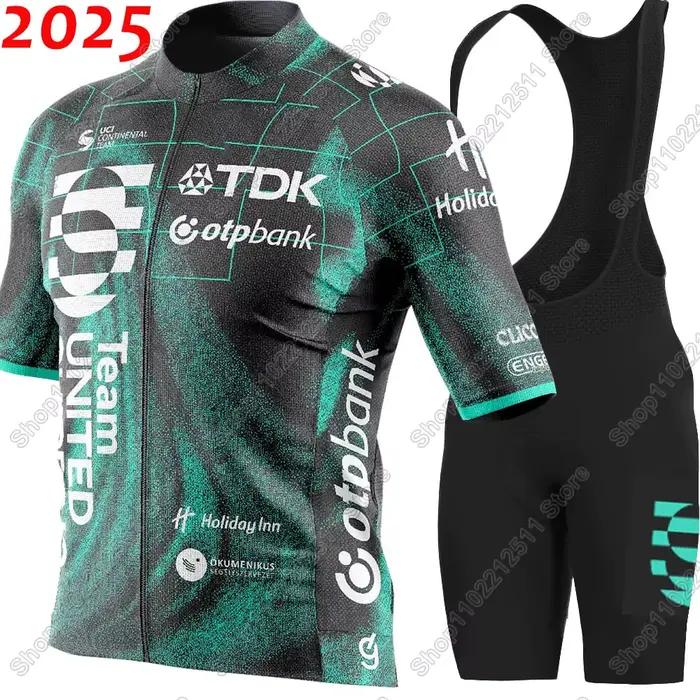 Ensemble Maillot et Cuissard de Cyclisme 2026 Équipe United Shipping Hongrie – Tenue Vélo de Route et VTT