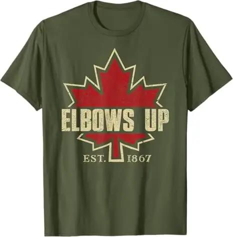 Coudes vers le Canada True North Strong Free Fier T-Shirt canadien Humor drôle drapeau