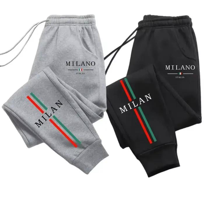 Pantalon de jogging imprimé Milan City 2025 – Nouvelle collection automne-hiver pour hommes et femmes – Qualité supérieure pour le sport et les loisirs en extérieur