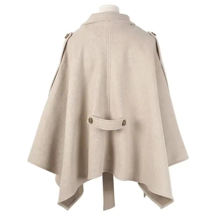 Pardessus long à col en V avec ceinture pour femme