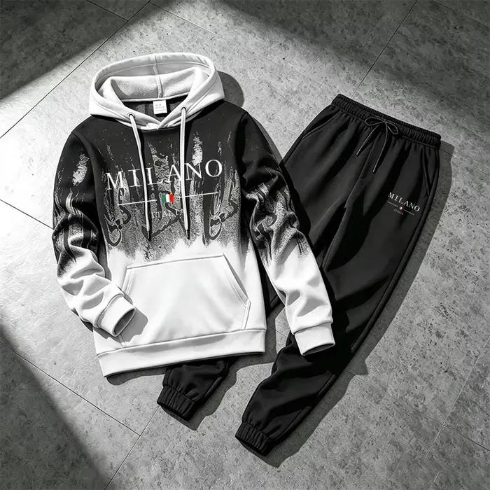 Nouvel Arrivage 2026 – Ensemble Survêtement Homme Tendance Italie : Sweat à Capuche et Pantalon de Jogging Sport Décontracté 2 Pièces