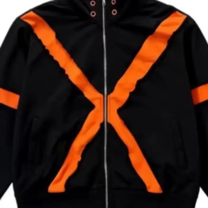 Veste pour hommes Harajuku, streetwear américain, blocs de couleurs, patchwork, fermeture éclair, manches longues, coupe ample, décontractée, unisexe, tendance mode, nouveauté
