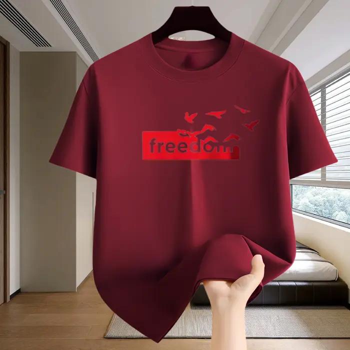 T-shirt pour homme avec imprimé - haut de sport décontracté pour le jogging et le marathon en plein air.